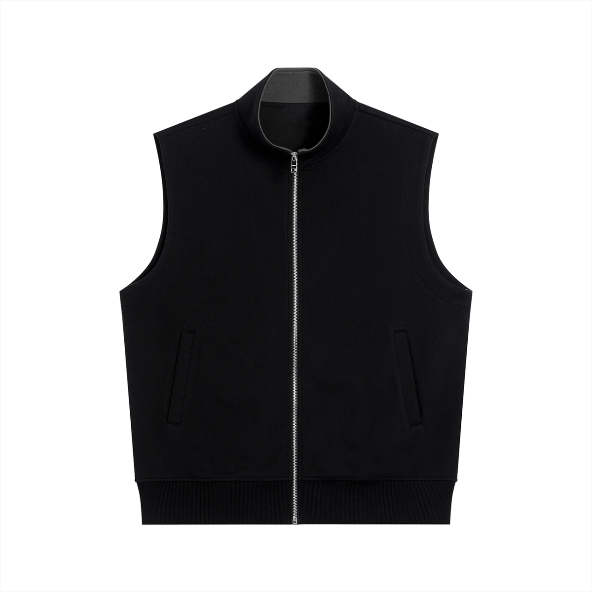 Heavyweight Full-Zip Mock Neck Vest – Unisex — Drapeworth vest