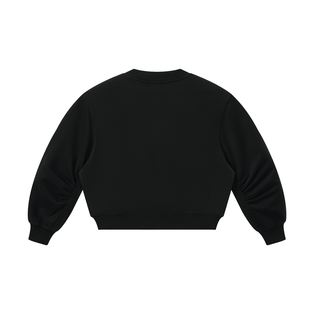 CROP V-NECK SWEATSHIRT
