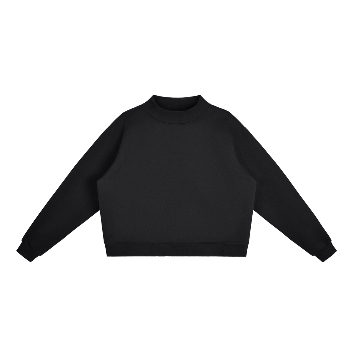 Fleece Mock-Neck Crewneck Sweatshirt – Oversized — Drapeworth sweatshirt