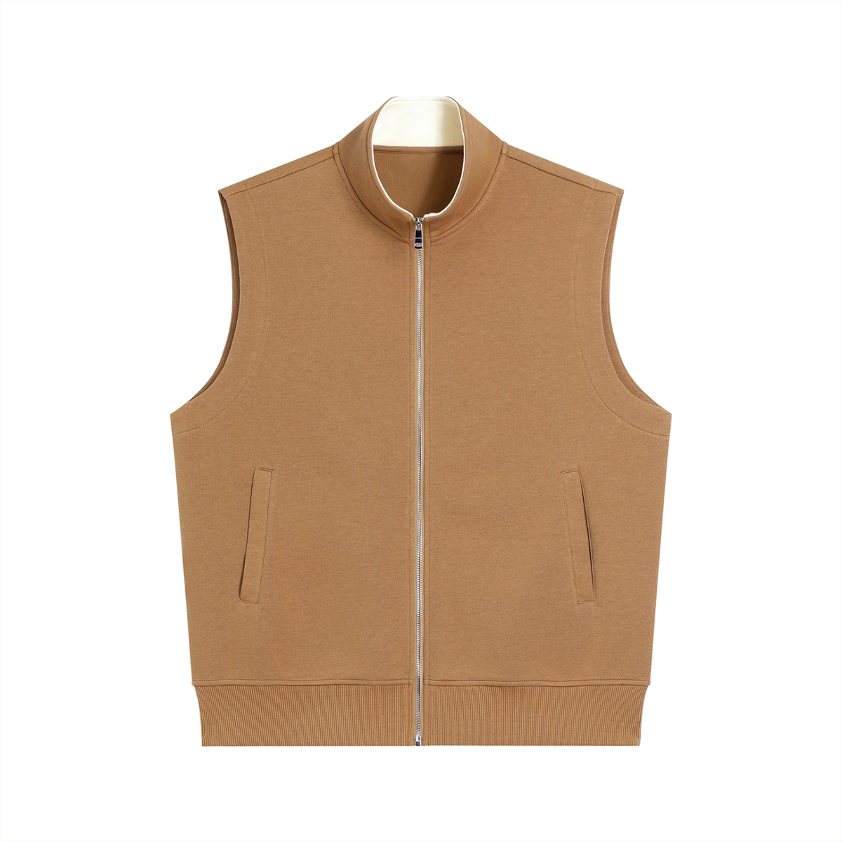 Heavyweight Full-Zip Mock Neck Vest – Unisex — Drapeworth vest