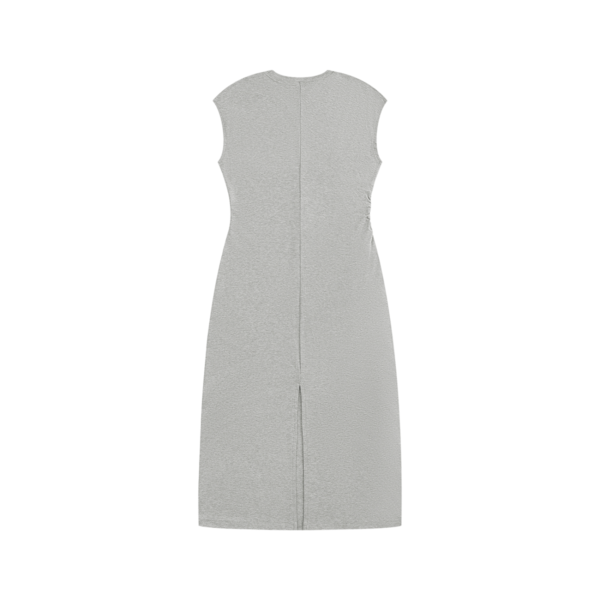 Ruched Sleeveless Midi Dress – Slim Fit — Drapeworth dress