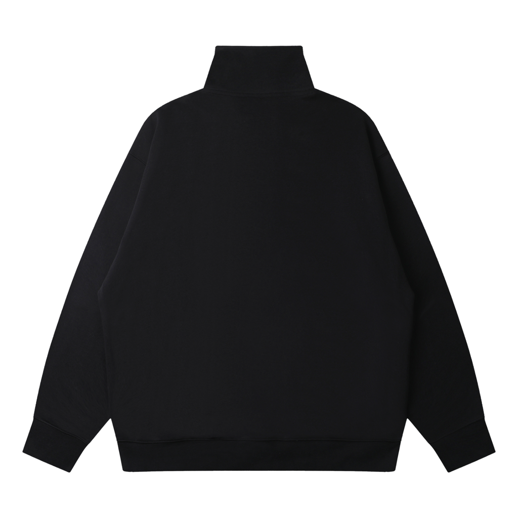 DRAPEWORTH Zip Collar Sweatshirt – Drop Shoulder Relaxed Fit