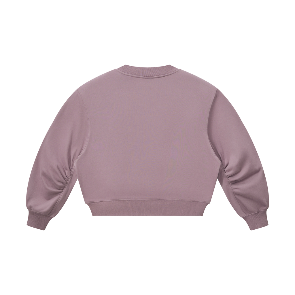 CROP V-NECK SWEATSHIRT