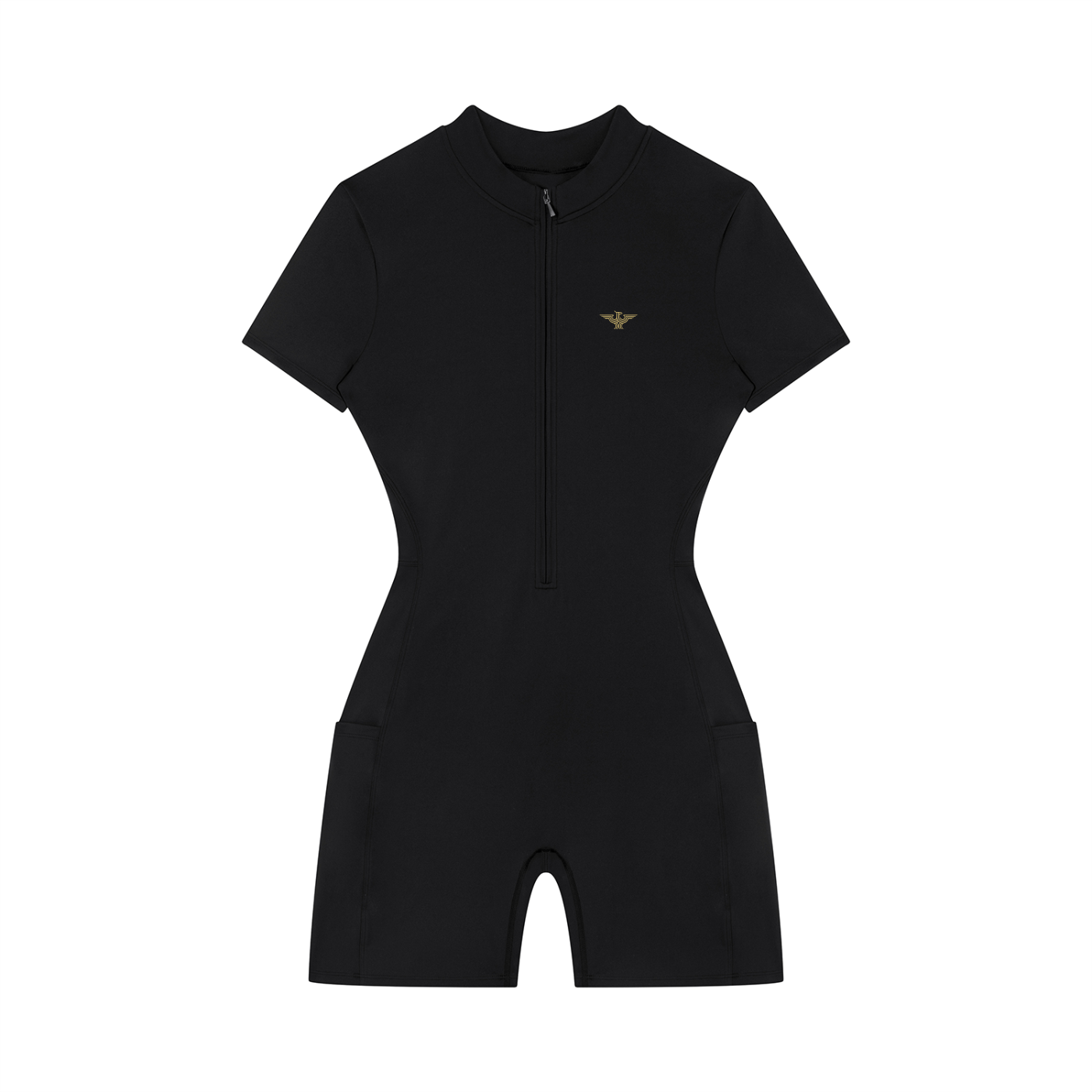 ZIP-FRONT PERFORMANCE CROP TOP