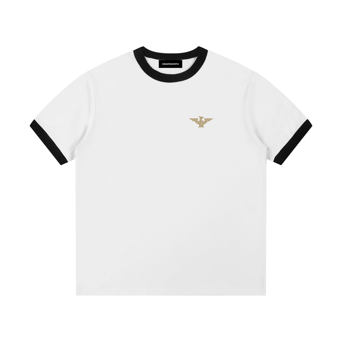 Contrast Edge Ribbed Crewneck T-Shirt