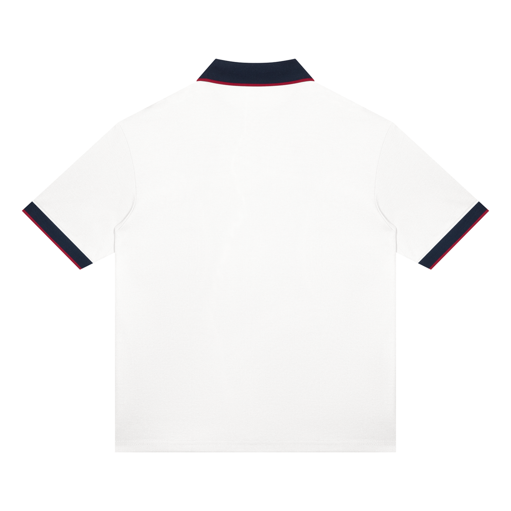 Color Block Drop-Shoulder Polo Shirt – Unisex — Drapeworth polo shirt