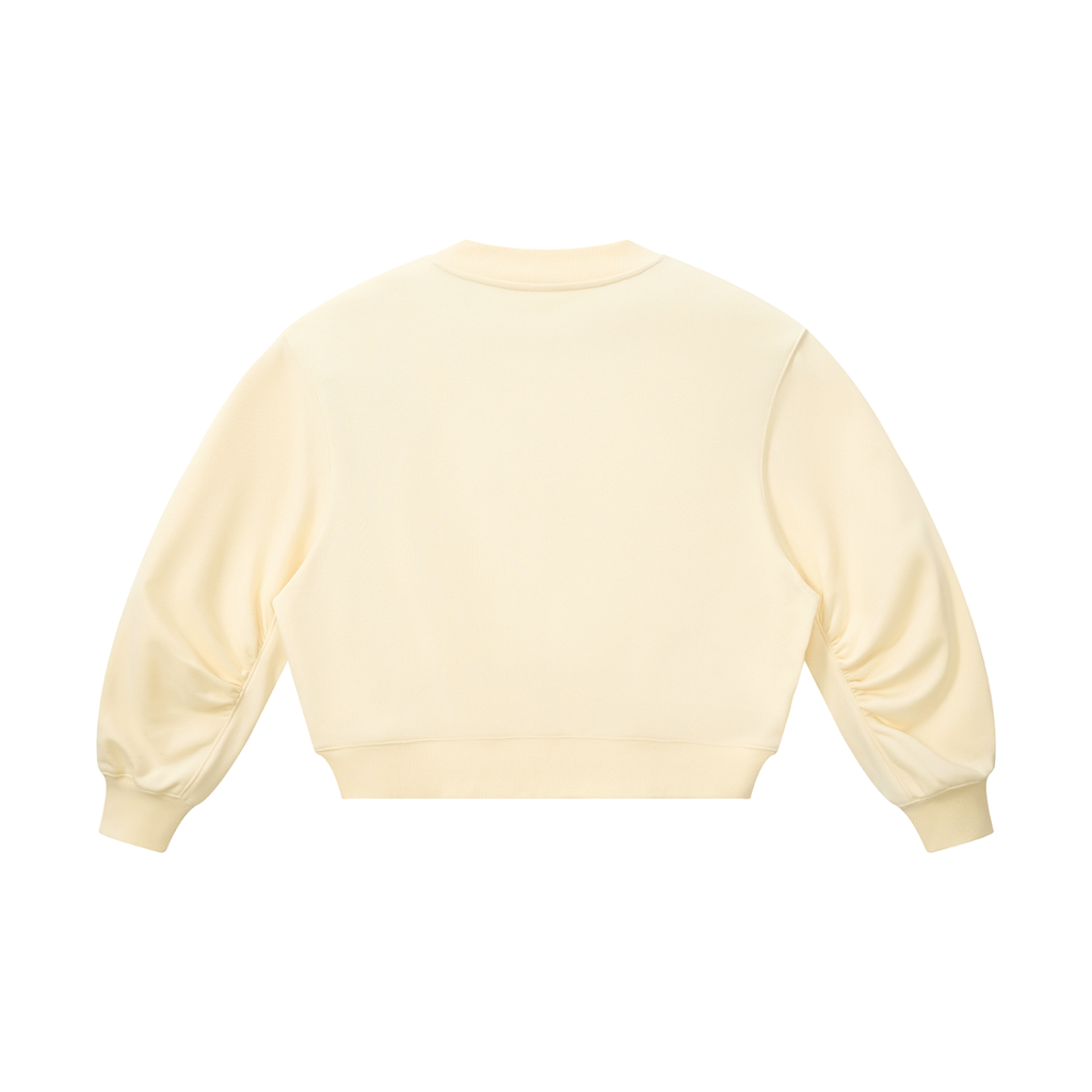 CROP V-NECK SWEATSHIRT