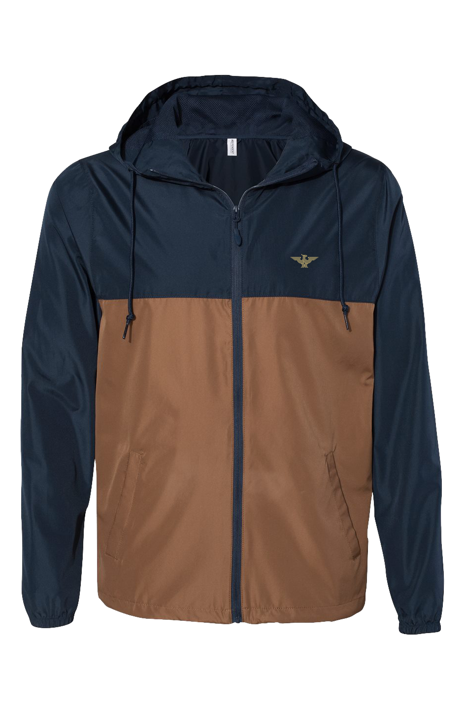 Classic Navy Saddle Windbreaker