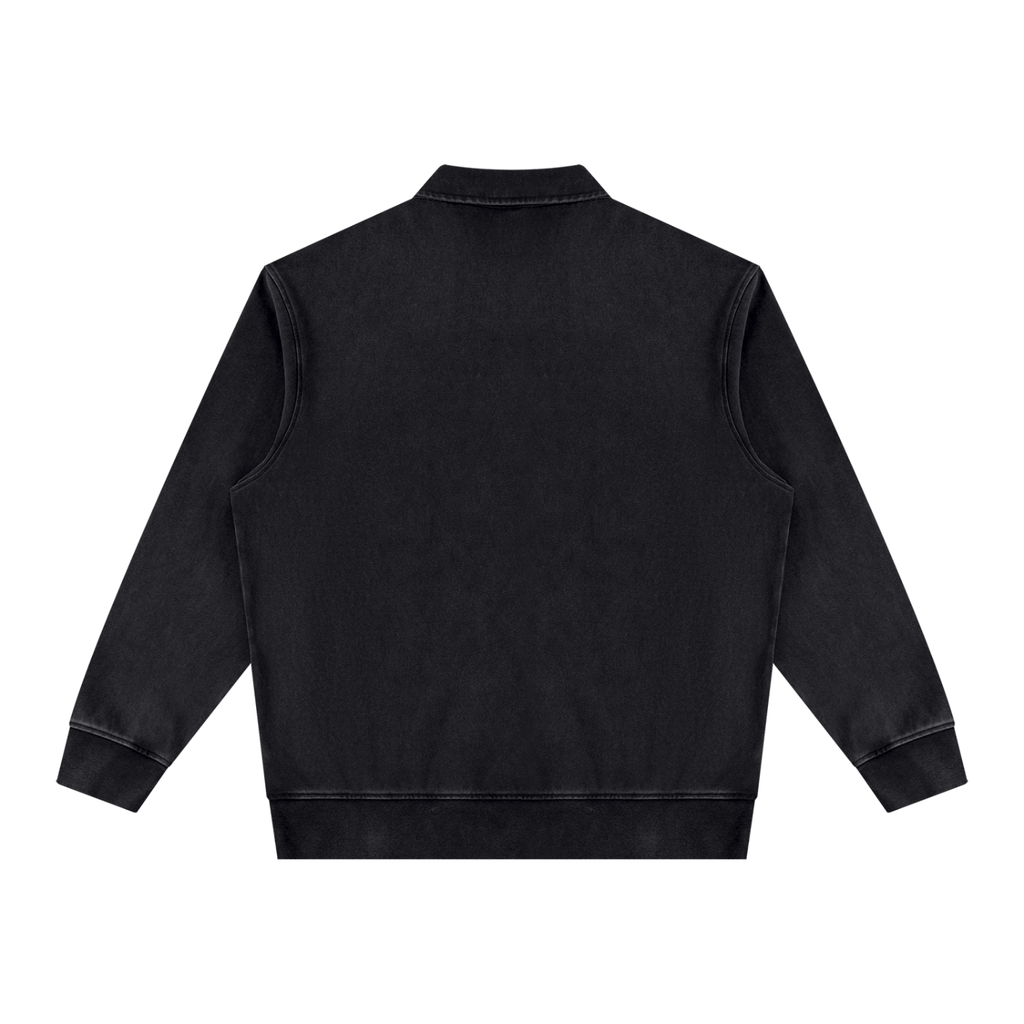 WASHED QUARTER-ZIP SWEATSHIRT