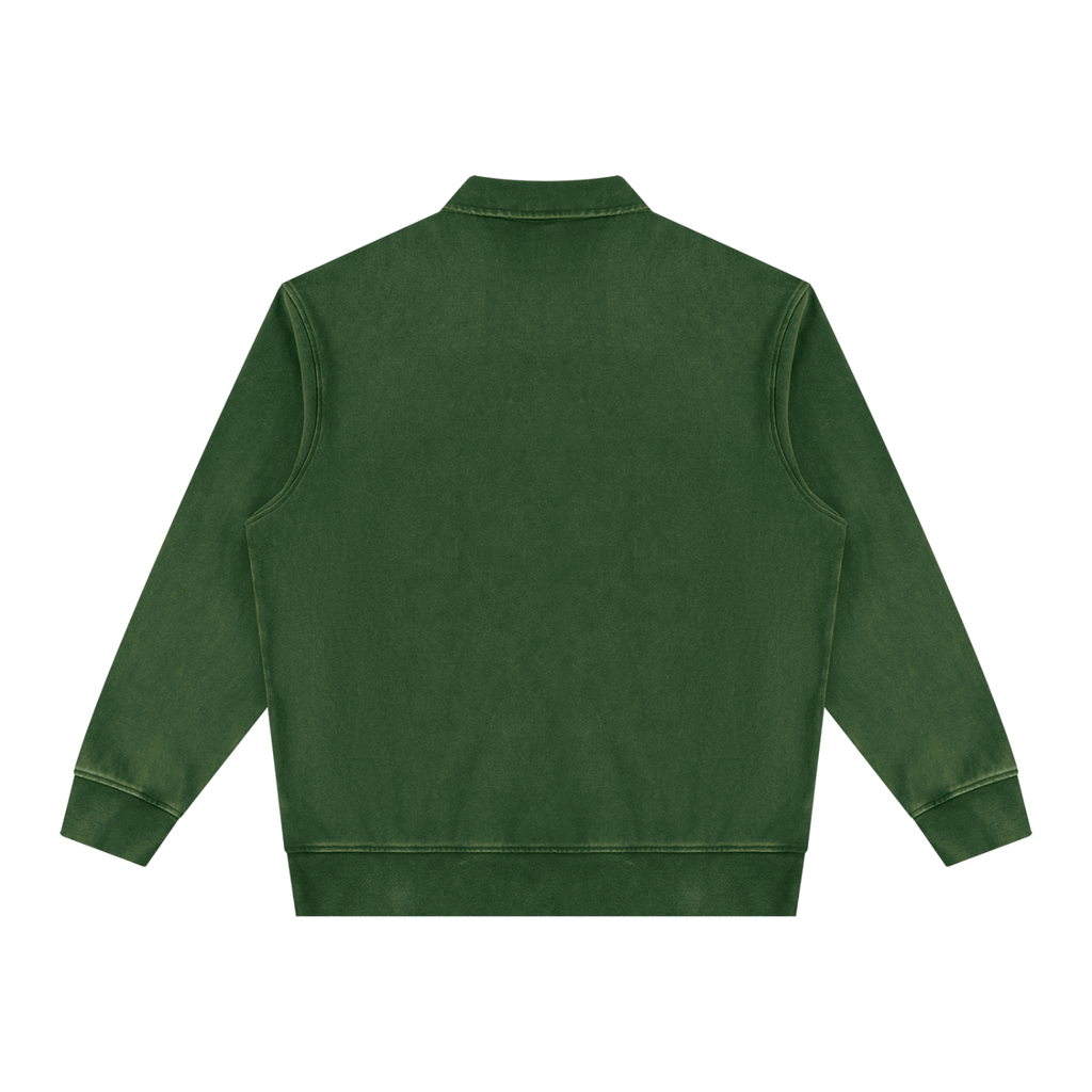 WASHED QUARTER-ZIP SWEATSHIRT