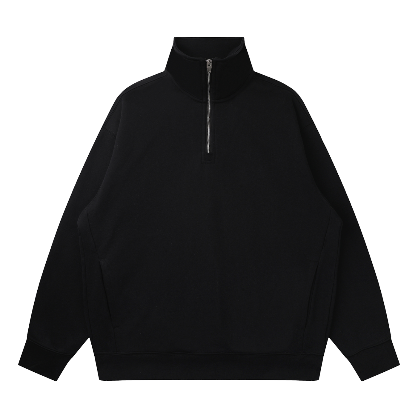 DRAPEWORTH Zip Collar Sweatshirt – Drop Shoulder Relaxed Fit