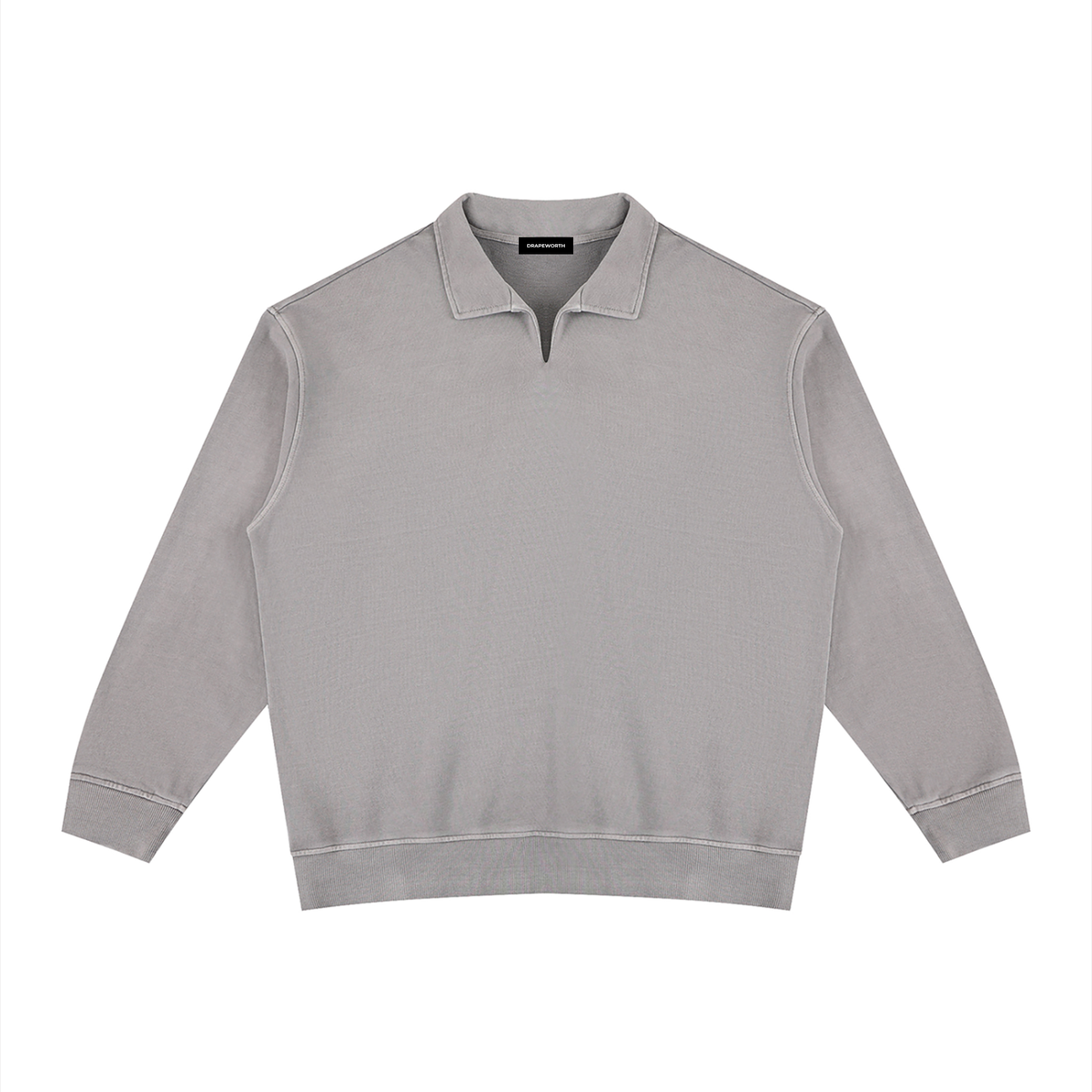 Vintage Wash Collared Sweatshirt – Oversized Unisex — Drapeworth sweatshirt