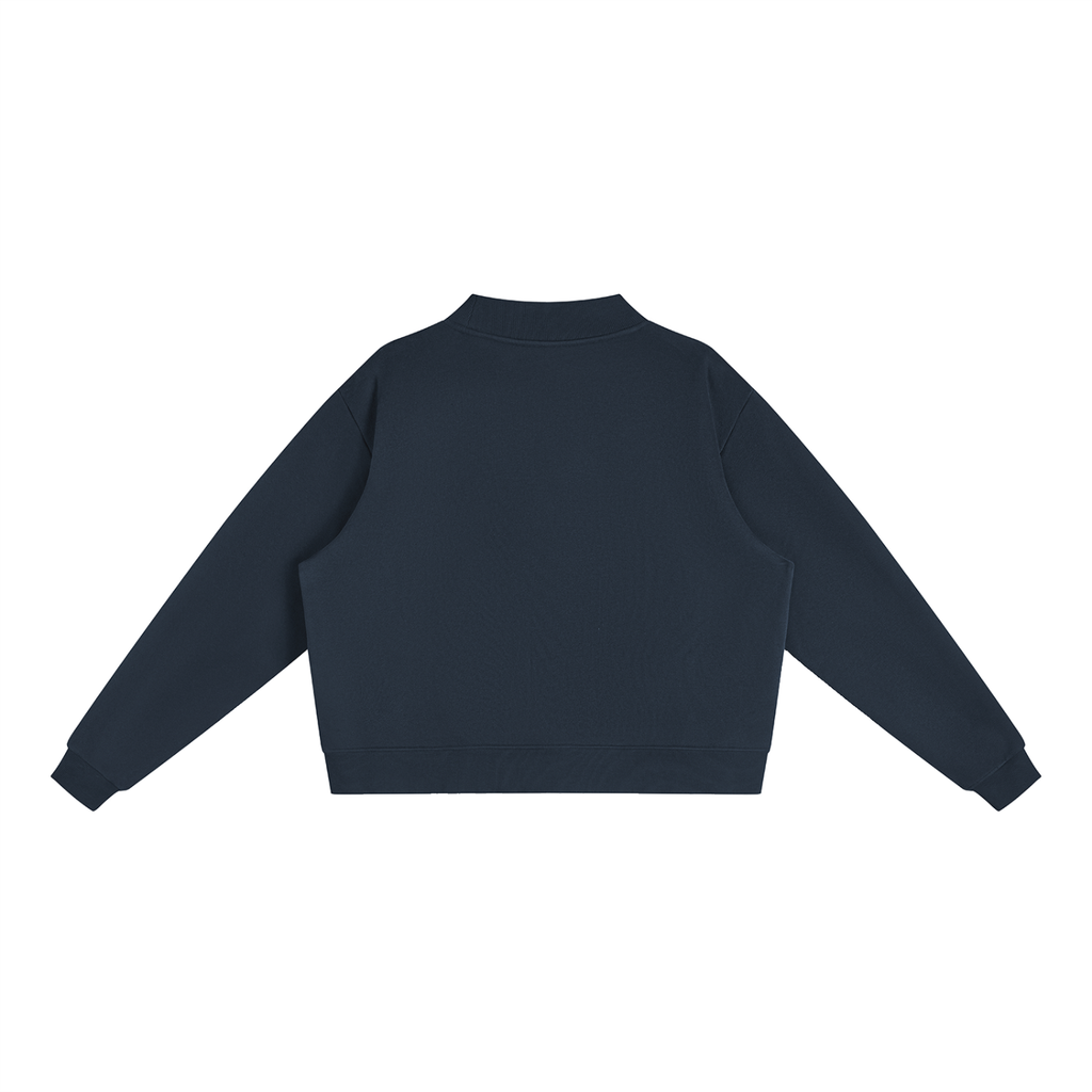 Fleece Mock-Neck Crewneck Sweatshirt – Oversized — Drapeworth sweatshirt