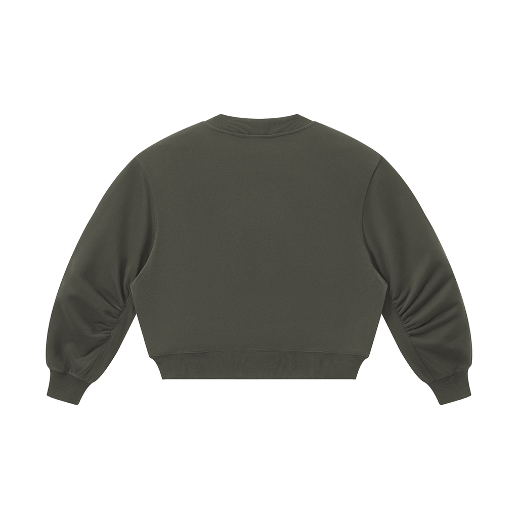 CROP V-NECK SWEATSHIRT