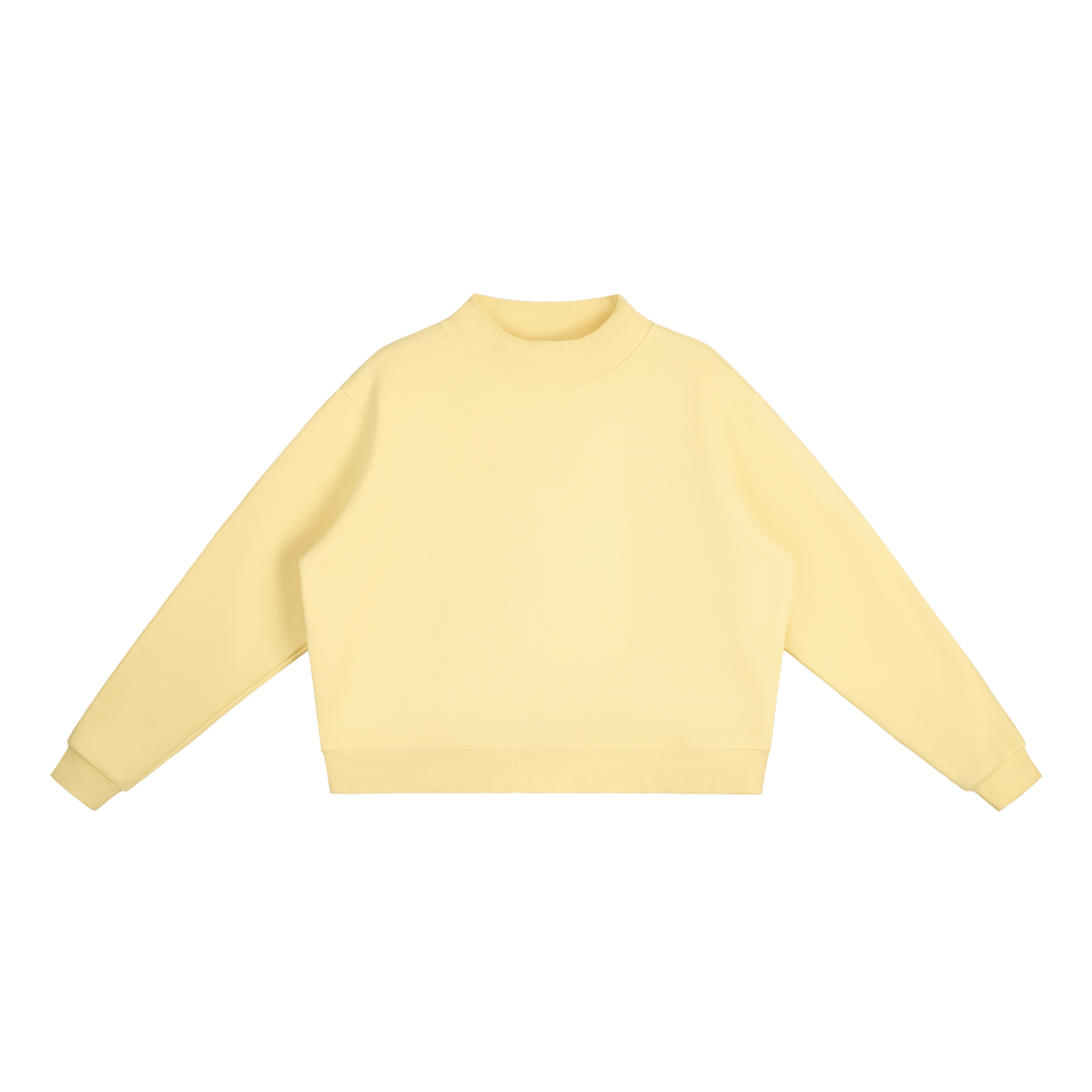 Fleece Mock-Neck Crewneck Sweatshirt – Oversized — Drapeworth sweatshirt