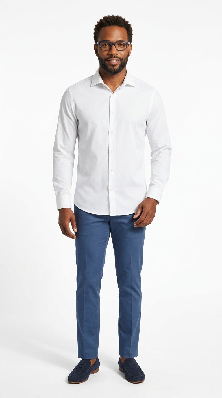 PERFORMANCE BUTTON-DOWN SHIRT – STRETCH OFFICE FIT (MODERN WORKWEAR ESSENTIAL)