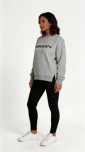 Oversized Cropped Sweatshirt – Slit Detail Signature Logo (DRAPEWORTH Edition)
