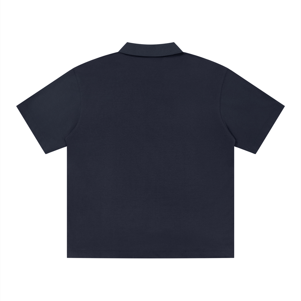 V-Neck Polo Tee – Short Sleeve Relaxed Fit (Lightweight Essential)