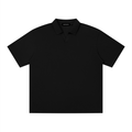 V-Neck Polo Tee – Short Sleeve Relaxed Fit (Lightweight Essential)