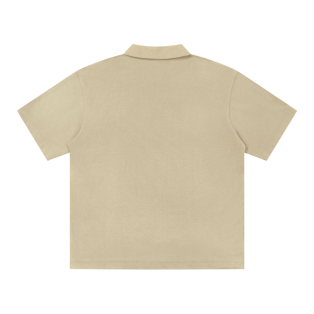 V-Neck Polo Tee – Short Sleeve Relaxed Fit (Lightweight Essential)