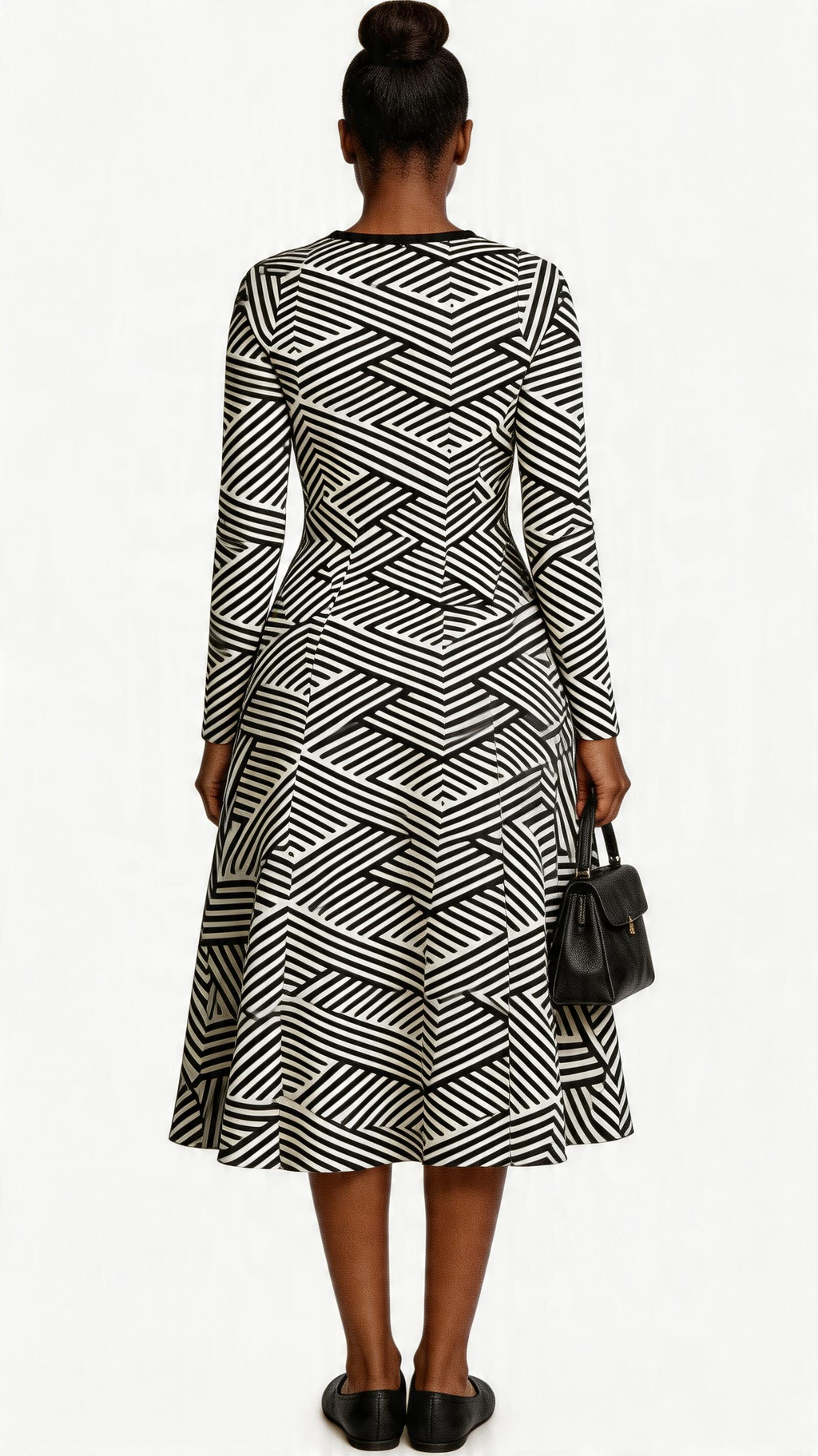 GEO LINES MIDI DRESS