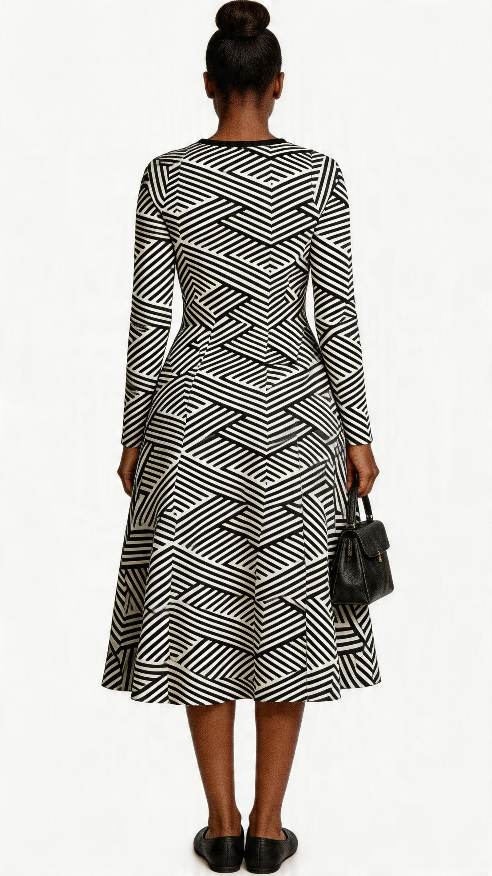 GEO LINES MIDI DRESS