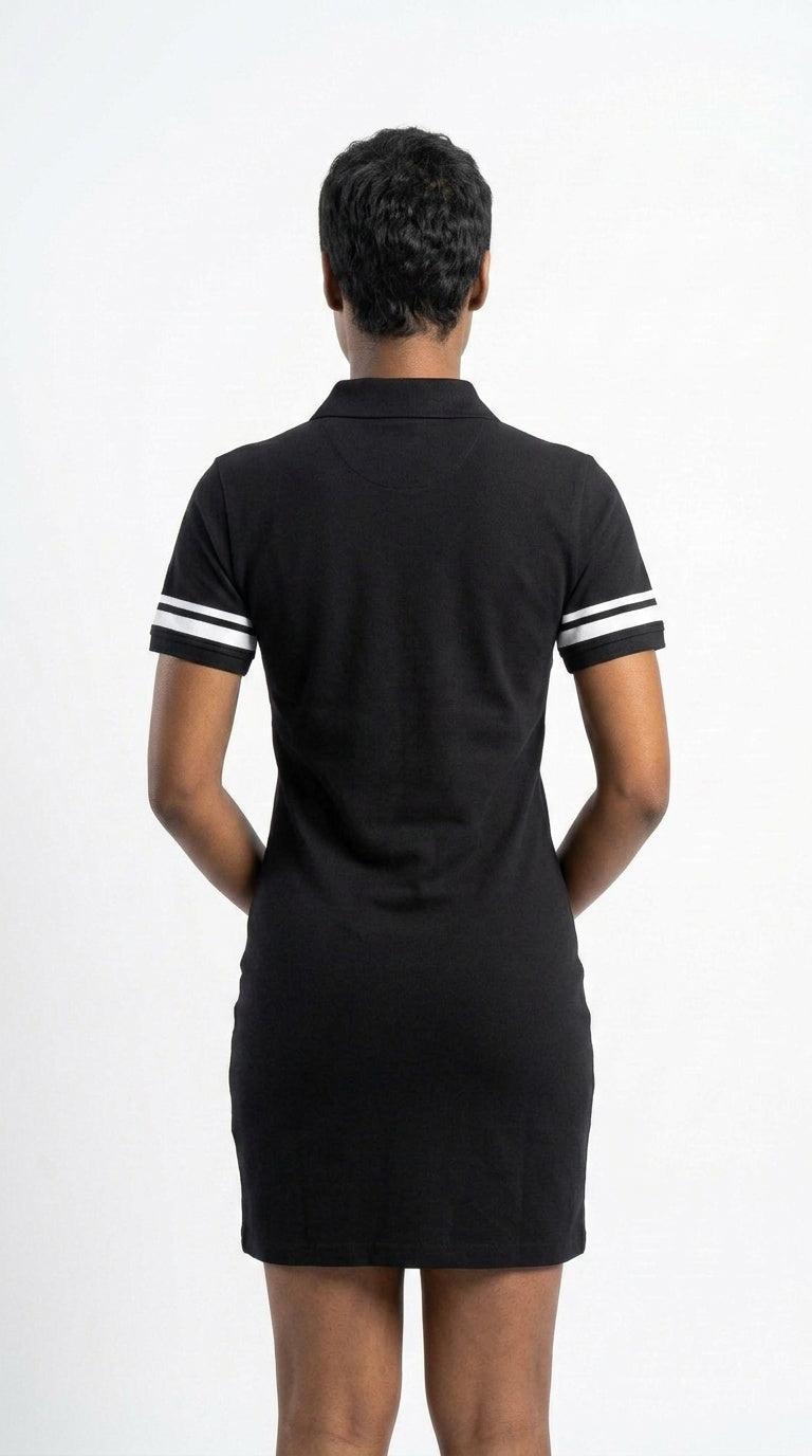 STRIPED POLO DRESS