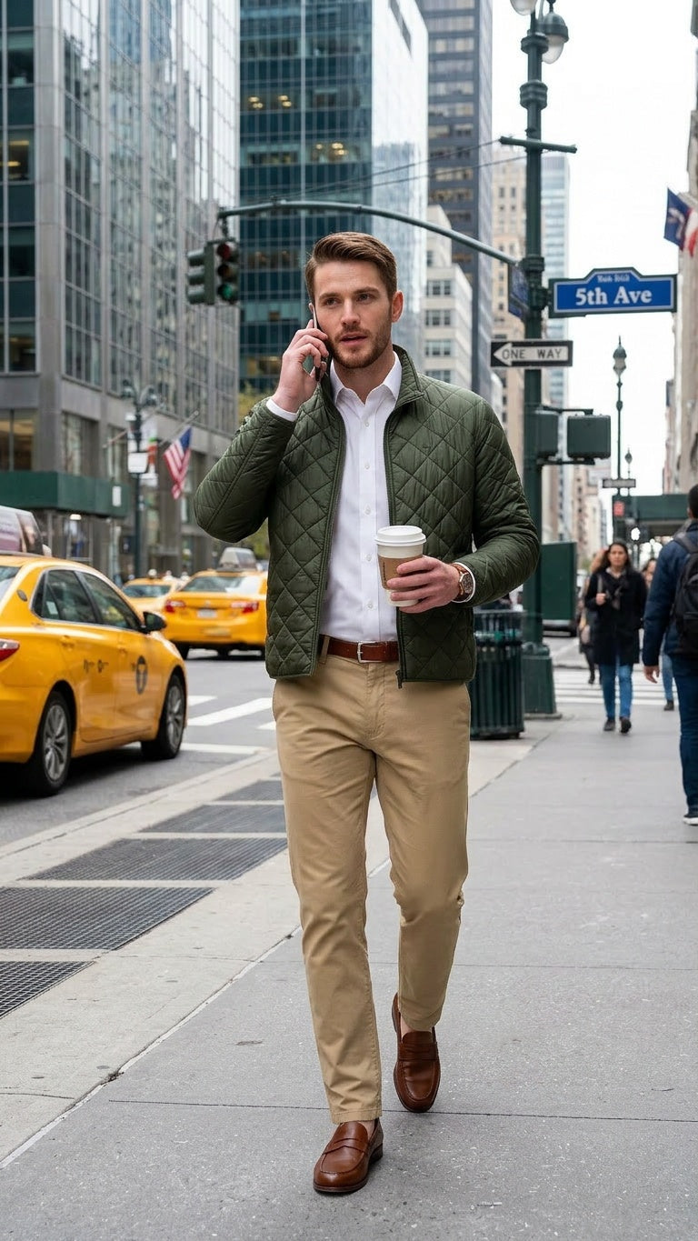 QUILTED JACKET – DIAMOND STITCH DESIGN (ALL-DAY LAYERING ESSENTIAL)