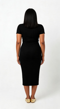Bodycon Maxi Dress – V-Neck Slit Sculpted Fit