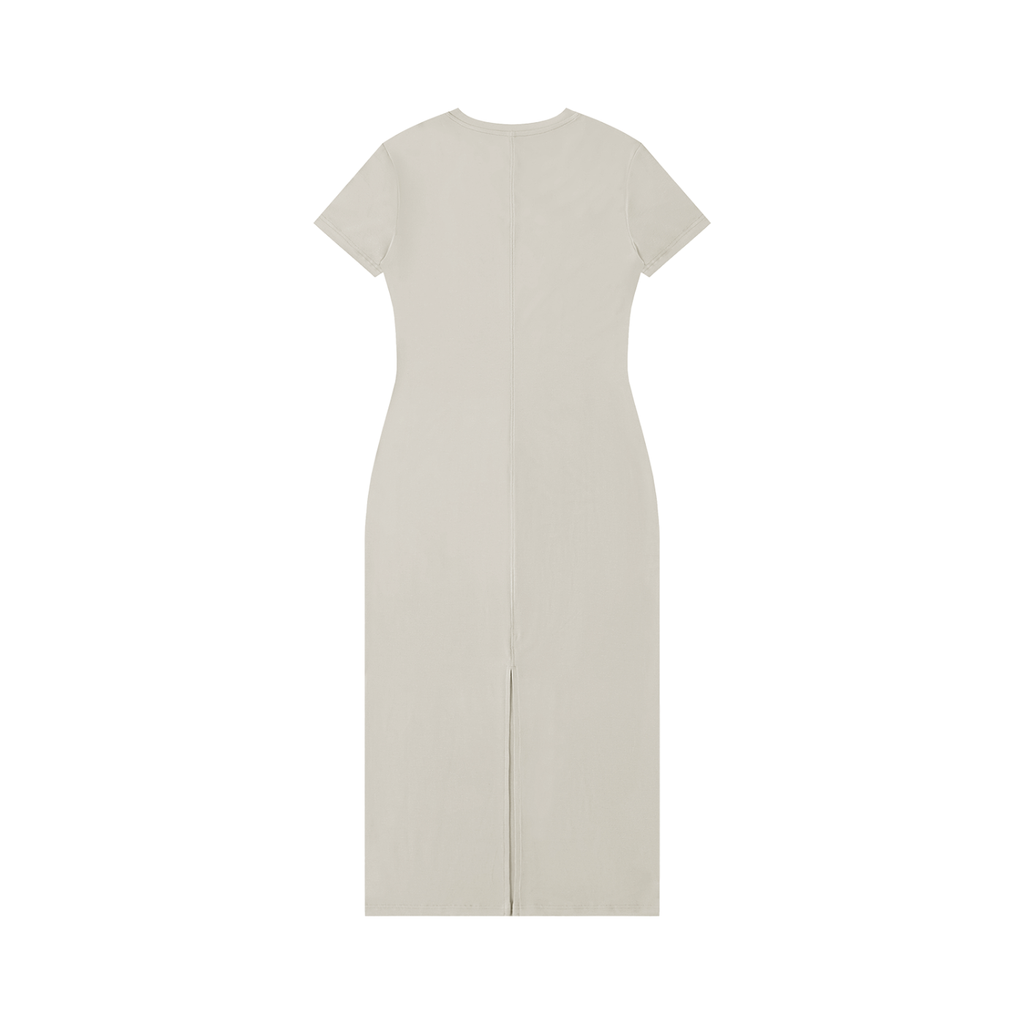 V-Neck Short Sleeve Maxi Dress with Slit — Drapeworth dress