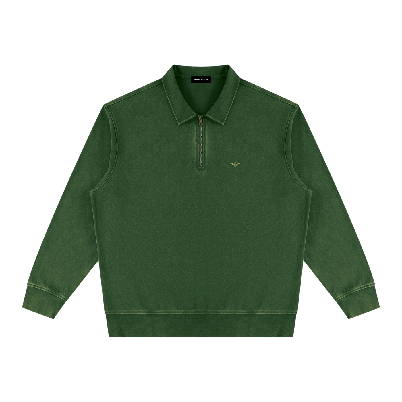 WASHED QUARTER-ZIP SWEATSHIRT