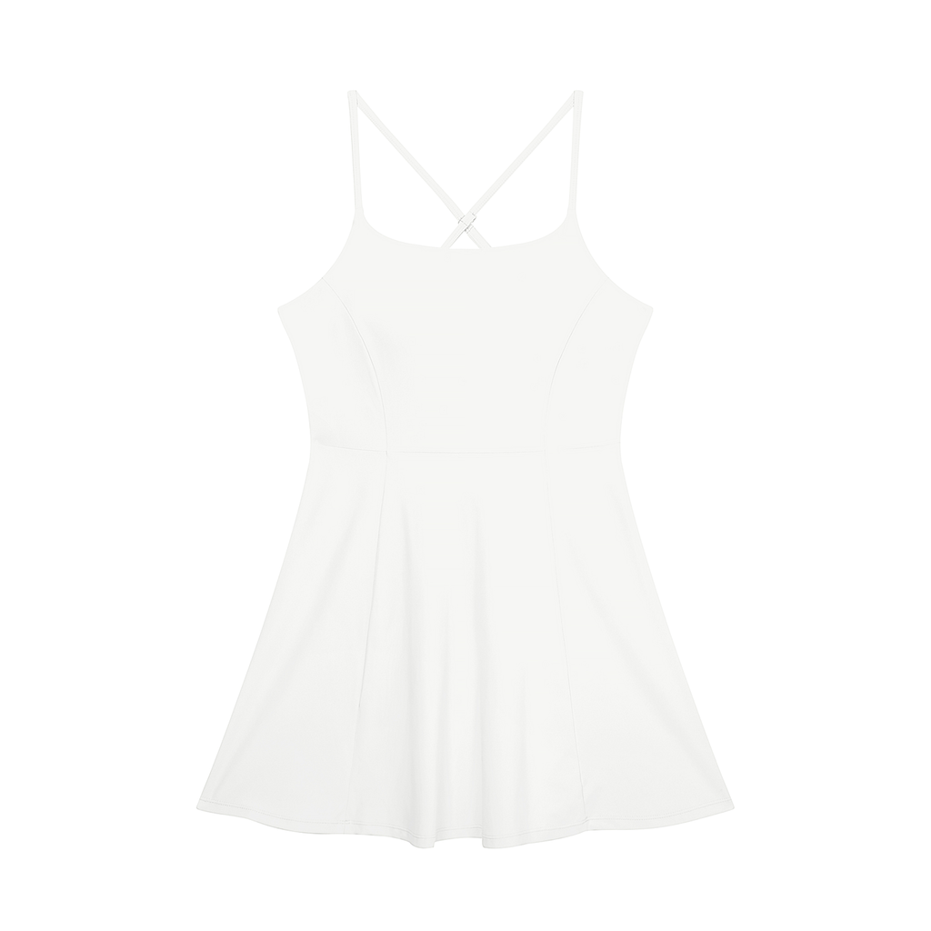 Paneled A-Line Athleisure Dress — Drapeworth dress