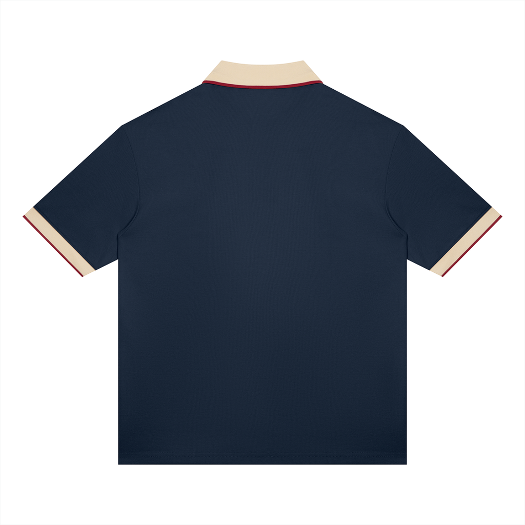 Color Block Drop-Shoulder Polo Shirt – Unisex — Drapeworth polo shirt