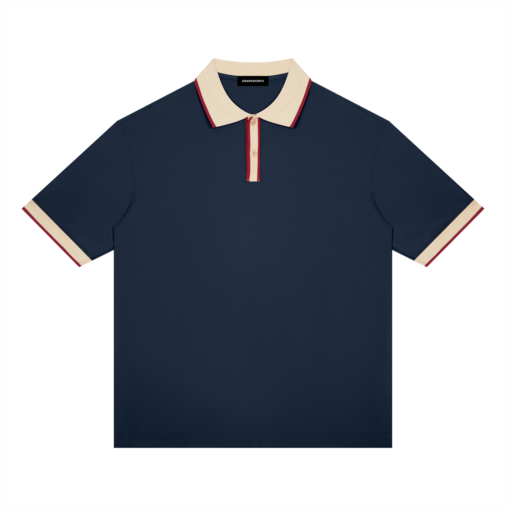 Color Block Drop-Shoulder Polo Shirt – Unisex — Drapeworth polo shirt