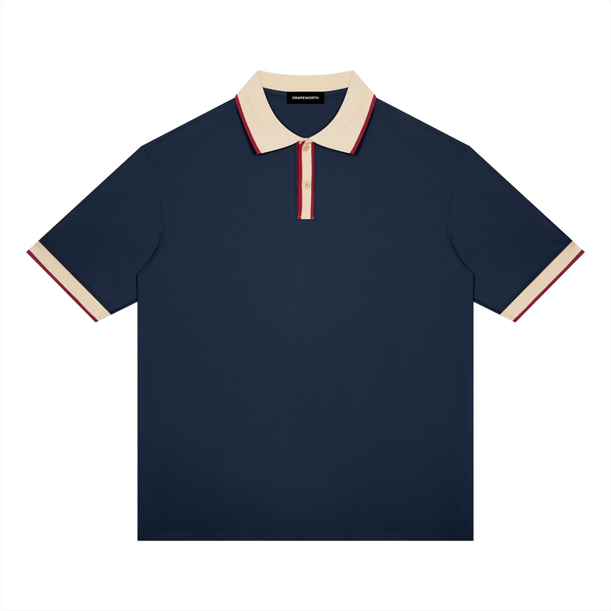 Color Block Drop-Shoulder Polo Shirt – Unisex — Drapeworth polo shirt