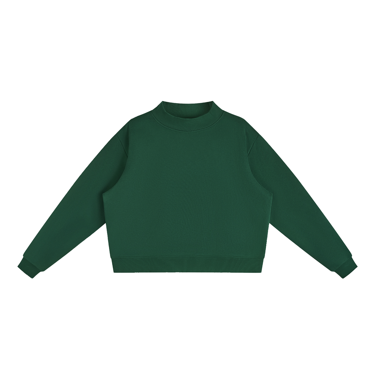 FLEECE MOCK-NECK SWEATSHIRT