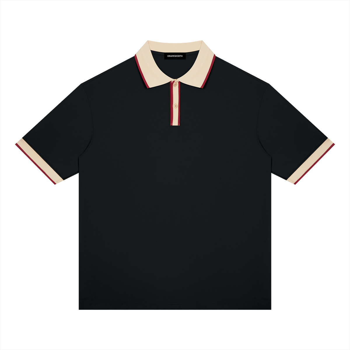 Color Block Drop-Shoulder Polo Shirt – Unisex — Drapeworth polo shirt