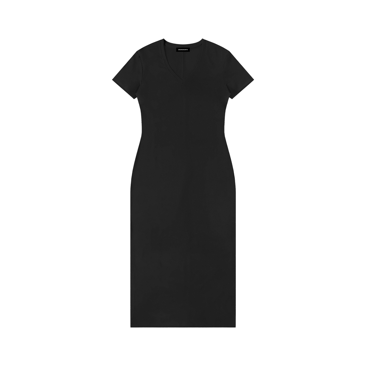 V-Neck Short Sleeve Maxi Dress with Slit — Drapeworth dress