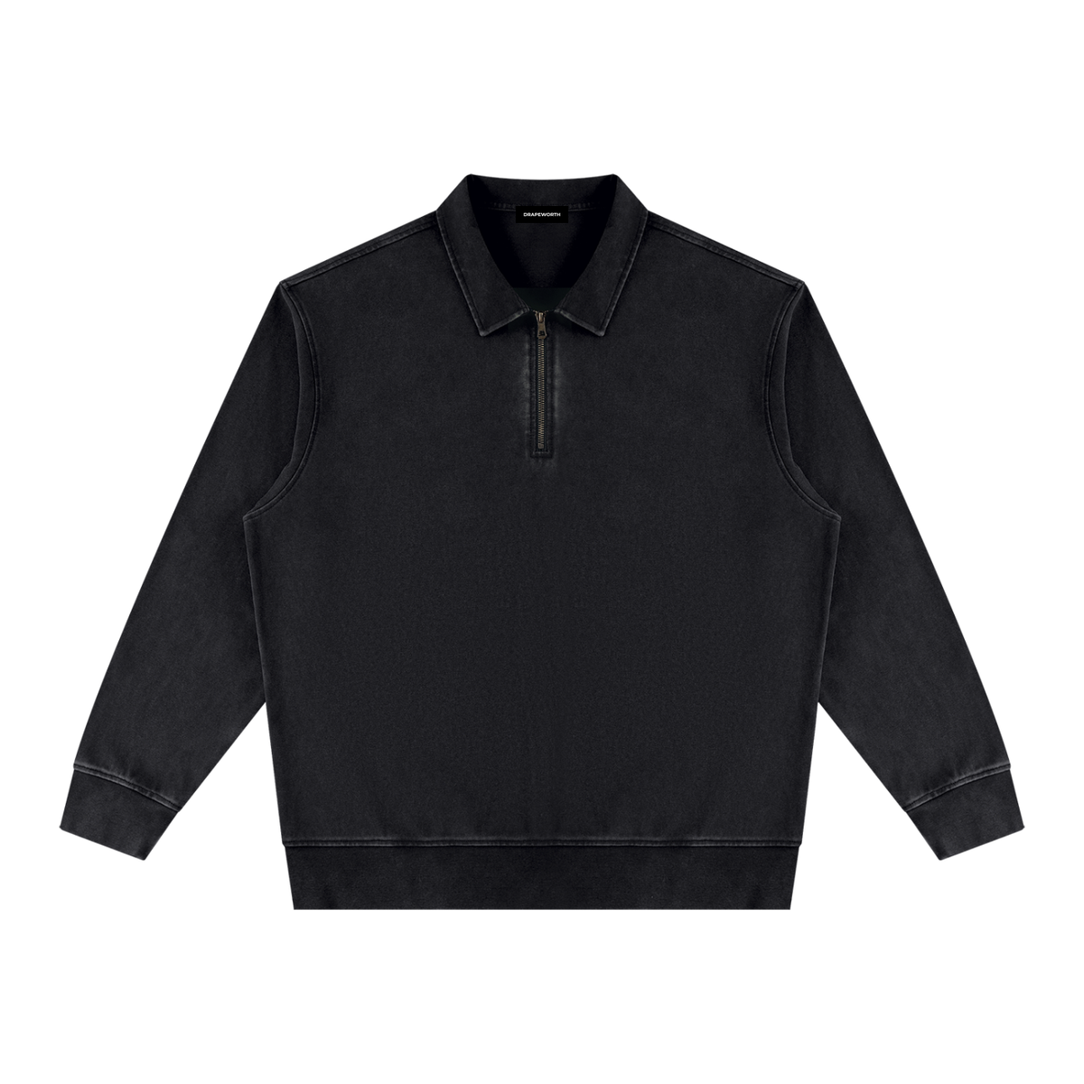 Vintage Wash Quarter-Zip Sweatshirt – Oversized — Drapeworth sweatshirt
