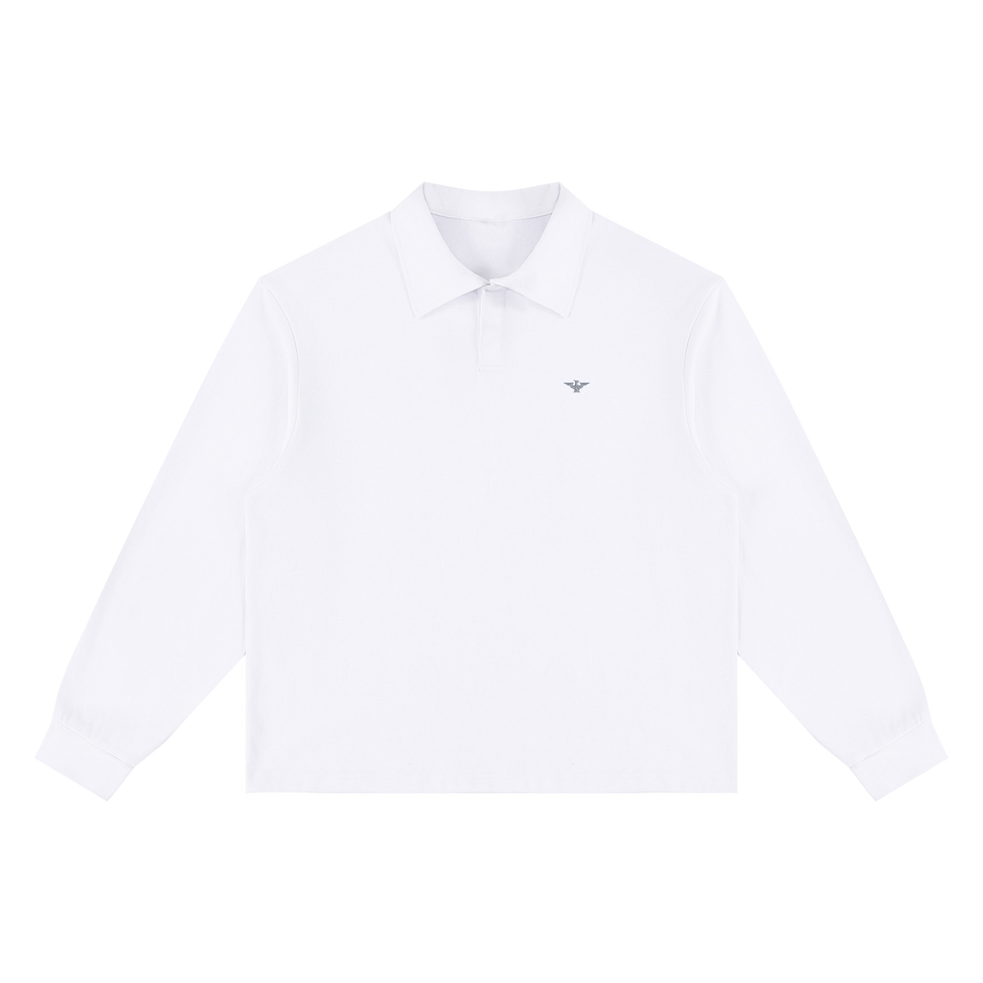 Unisex Loose Long Sleeve Polo Shirt