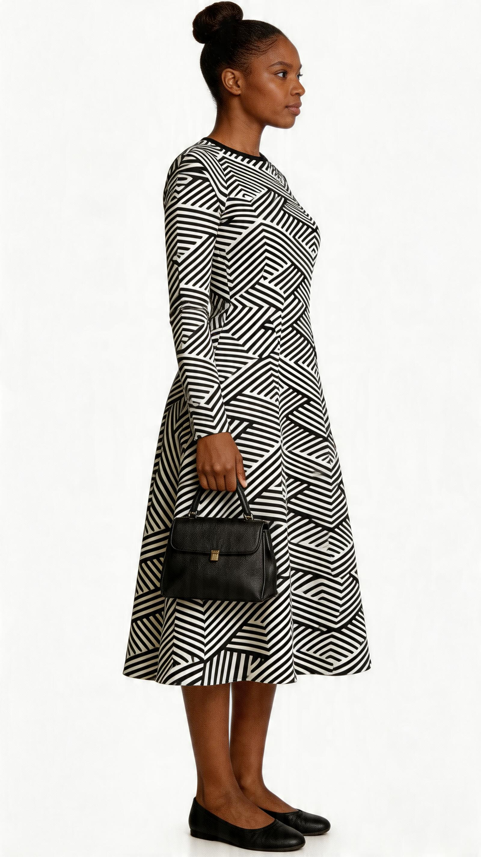GEO LINES MIDI DRESS