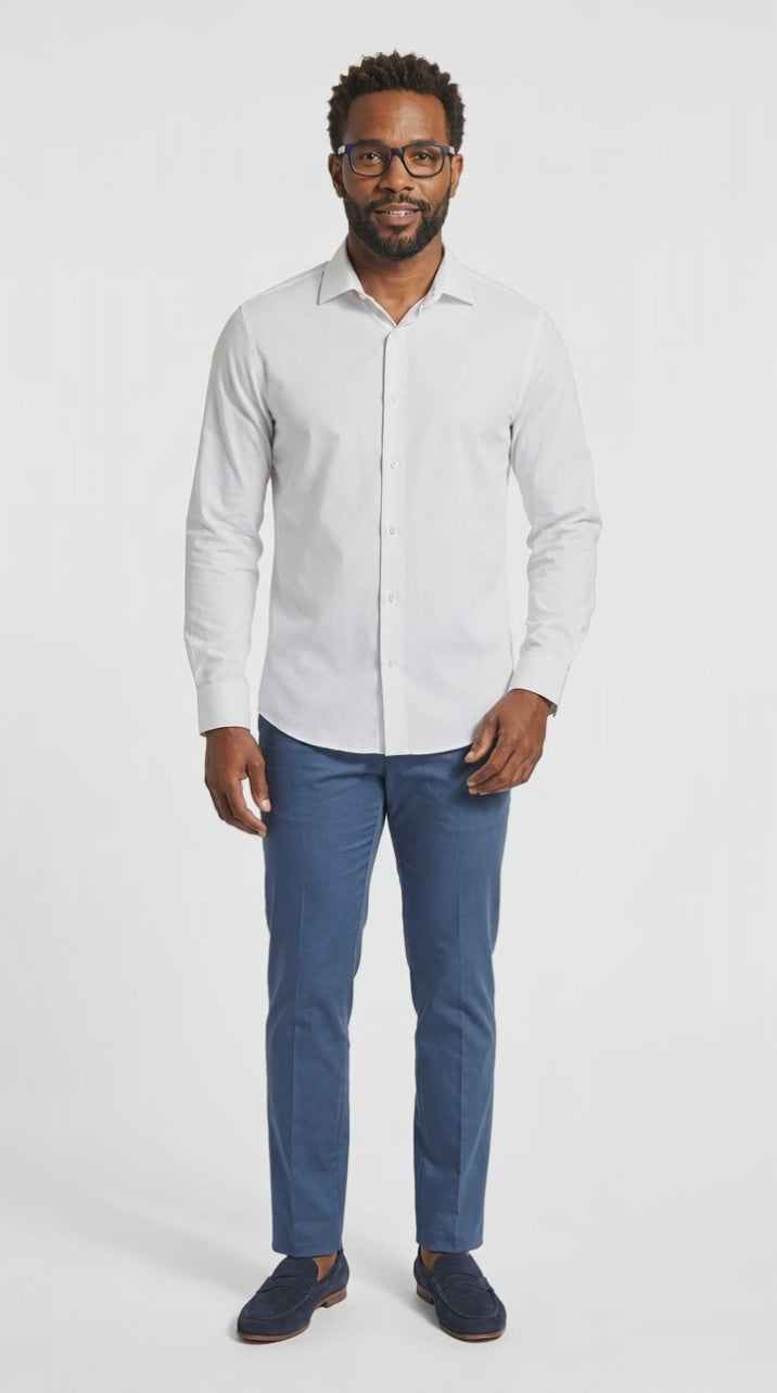 PERFORMANCE BUTTON-DOWN SHIRT – STRETCH OFFICE FIT (MODERN WORKWEAR ESSENTIAL)
