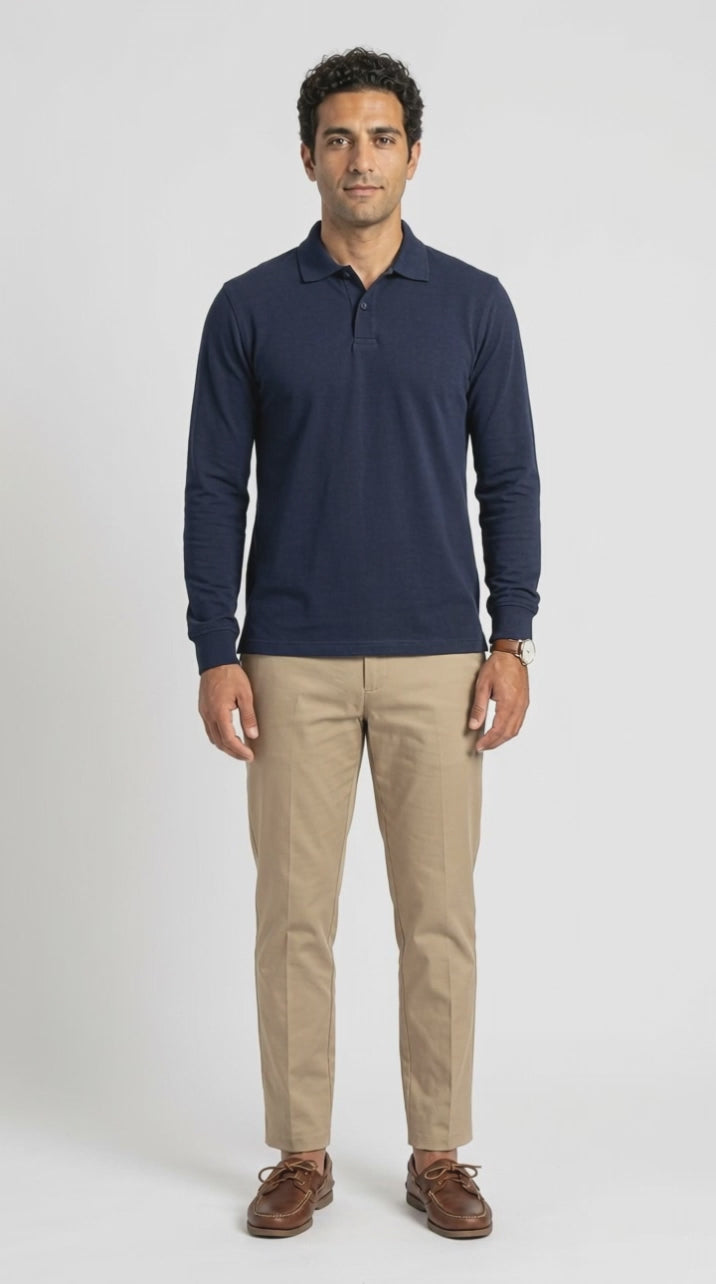 EZCotton Long Sleeve Polo