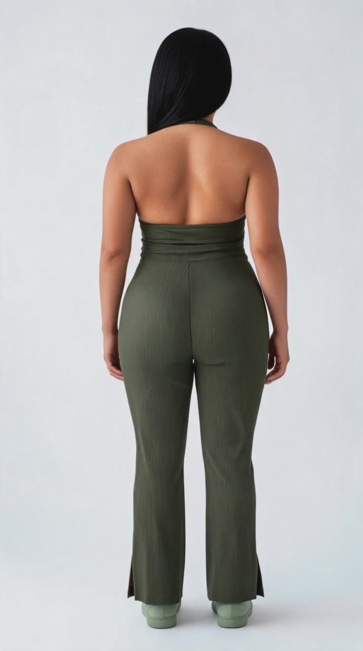 Women’s Halter Flared Jumpsuit
